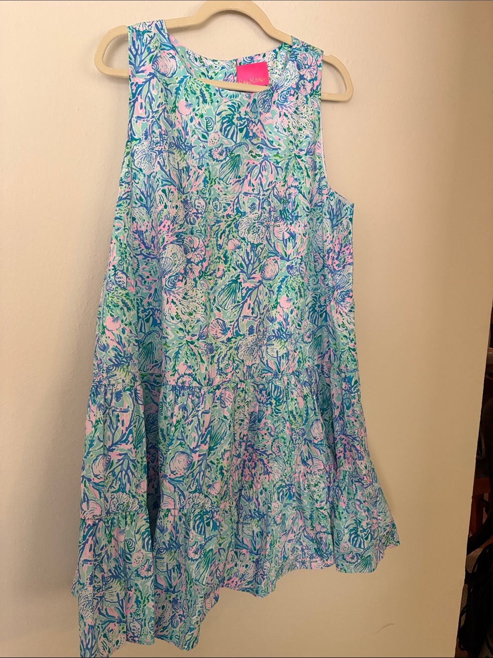Lilly Pulitzer Sleeveless Floral Swing Dress in Blue & Pink